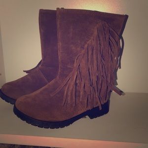 Girls Fringe Booties